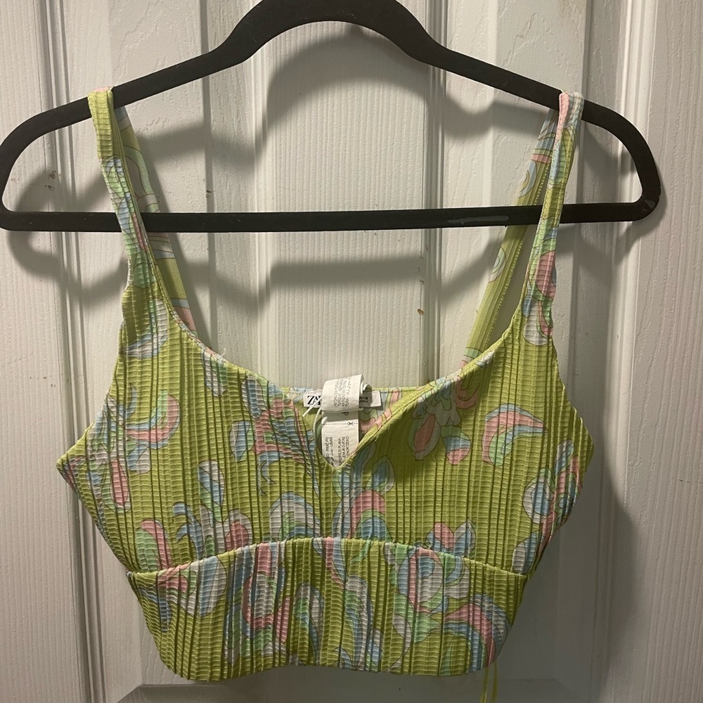 Zara Pastel Floral Strappy Dress